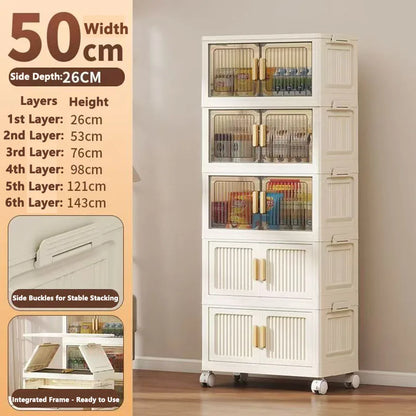 Foldable Dustproof Wardrobe Multi Scene Storage Cabinet Home Organization Closet & Kitchen Solution Versatile Compact Storage