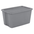 30 Gallon Plastic Storage Box Stackable with Snap-On Lid for Home Organization