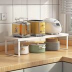 Kitchen Desktop Shelf Layered Storage Partition Rack Small Shelf for Storing Dishes Seasonings in the Cabinet Home Organization