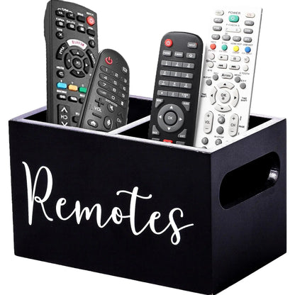 Wooden Organizer for Remote Controls Stationery for Living Room Bedroom Office Desk Storage Storage Bins for Home Organization