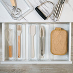 6-Piece Clear Plastic Drawer Storage Organizer Set, Kitchen, Desk and Bathroom Drawer Organizer Bins for Home Organization