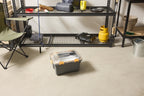 19.8 Gallon Large Gasket Tote, IP68 Waterproof Plastic Storage Bin with Lid, Gasket Seal and Durable Latches, Gray