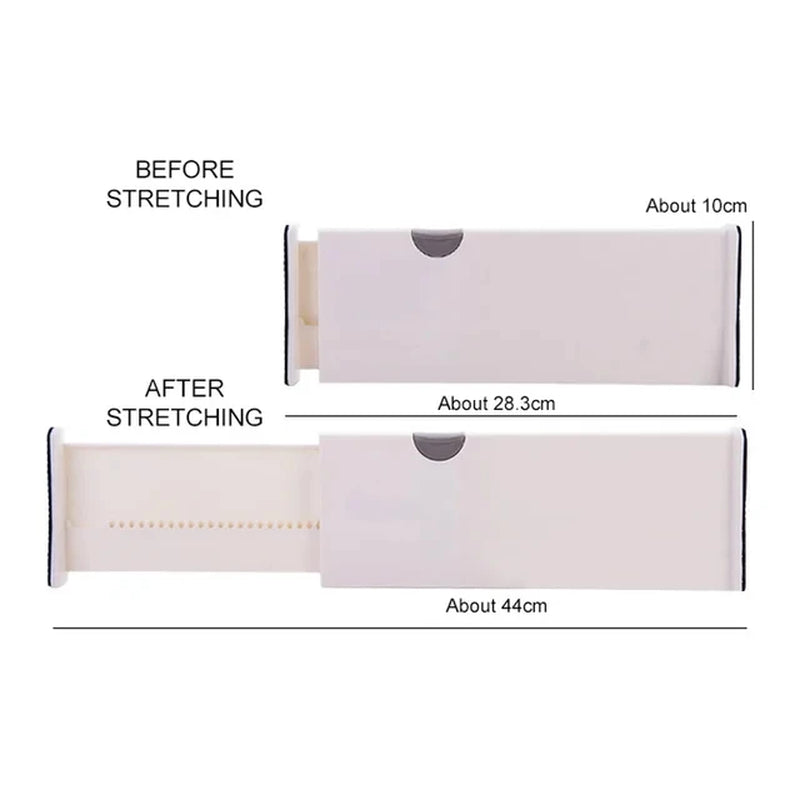 T Drawer Divider Adjustable Home Organization Dividers White Plastic Partition Holder Creative Retractable Drawer Dividers