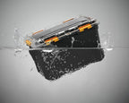 19.8 Gallon Large Gasket Tote, IP68 Waterproof Plastic Storage Bin with Lid, Gasket Seal and Durable Latches, Gray