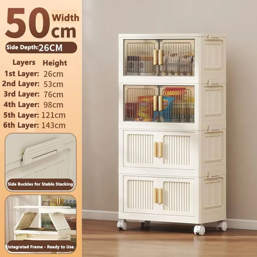 Foldable Dustproof Wardrobe Multi Scene Storage Cabinet Home Organization Closet & Kitchen Solution Versatile Compact Storage