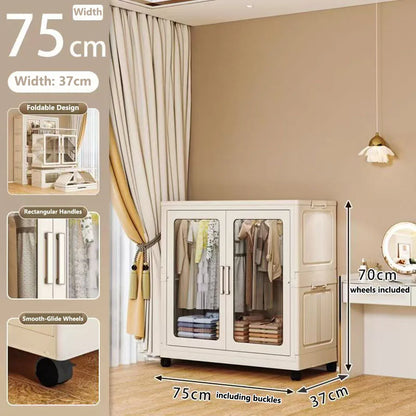 Foldable Dustproof Wardrobe Multi Scene Storage Cabinet Home Organization Closet & Kitchen Solution Versatile Compact Storage