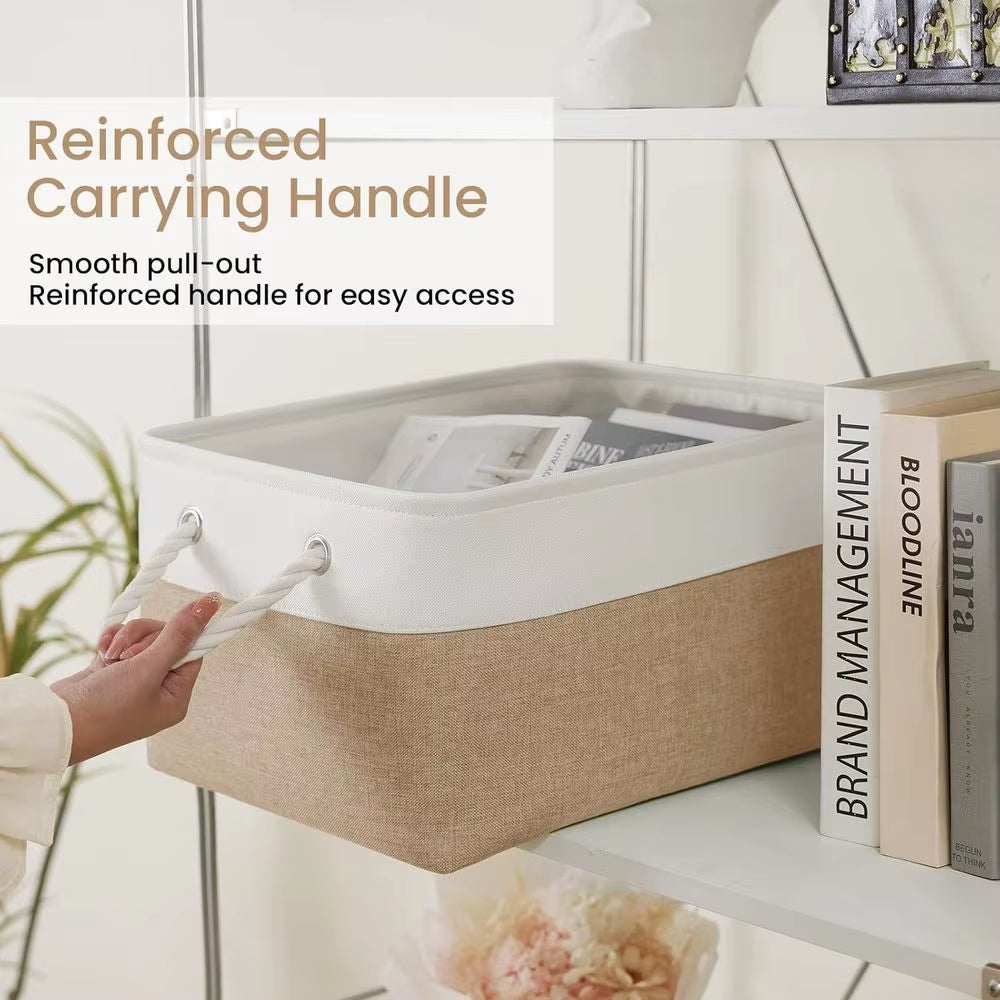 Large Storage Baskets-Storage Bins for Shelves and Closet Organizing,Foldable Fabric Bin for Home Organization Clothes and Laund