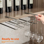 Non-Punching Inverted Hanging Red Wine Glass Rack Goblet Cabinet Hanging Racks Light Luxury High-End Home Organization