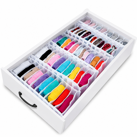 Honeycomb Underwear & Sock Drawer Organizer – Adjustable Dividers