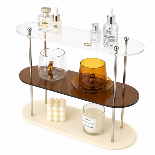 Acrylic Multi-Layer Desk Organizer and Display Shelf