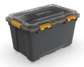 19.8 Gallon Large Gasket Tote, IP68 Waterproof Plastic Storage Bin with Lid, Gasket Seal and Durable Latches, Gray