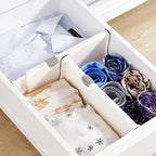 T Drawer Divider Adjustable Home Organization Dividers White Plastic Partition Holder Creative Retractable Drawer Dividers