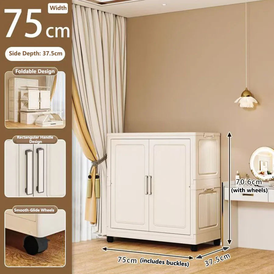 Foldable Dustproof Wardrobe Multi Scene Storage Cabinet Home Organization Closet & Kitchen Solution Versatile Compact Storage