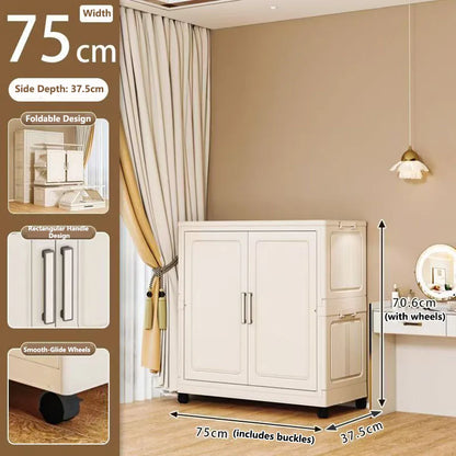 Foldable Dustproof Wardrobe Multi Scene Storage Cabinet Home Organization Closet & Kitchen Solution Versatile Compact Storage