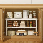 Kitchen Desktop Shelf Layered Storage Partition Rack Small Shelf for Storing Dishes Seasonings in the Cabinet Home Organization