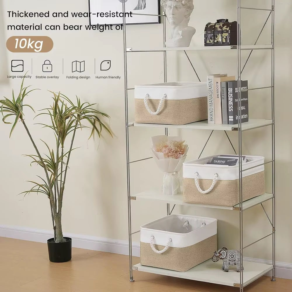 Large Storage Baskets-Storage Bins for Shelves and Closet Organizing,Foldable Fabric Bin for Home Organization Clothes and Laund