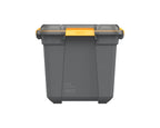 19.8 Gallon Large Gasket Tote, IP68 Waterproof Plastic Storage Bin with Lid, Gasket Seal and Durable Latches, Gray