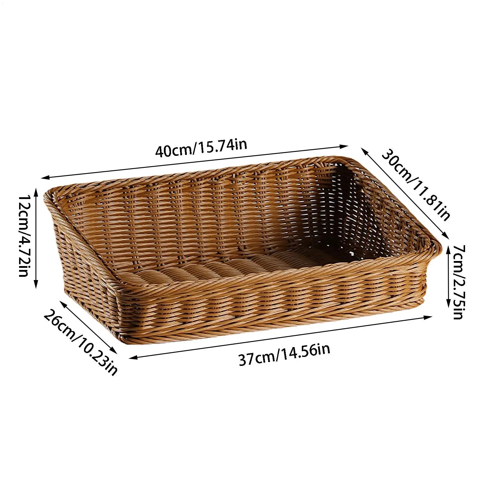 Handmade Woven Storage Boxes Straw Storage Baskets Rectangle Cosmetic Gadgets Toys Basket Container Home Organization