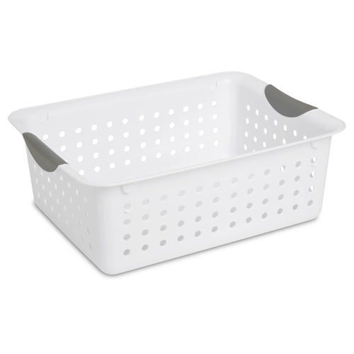 Medium Ultra™ Basket, Open Plastic Storage Bin, Organization Solution, White