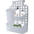 Versatile over Cabinet/Door Storage Organizer with Interchangeable Baskets for Shower Caddy 3In. White