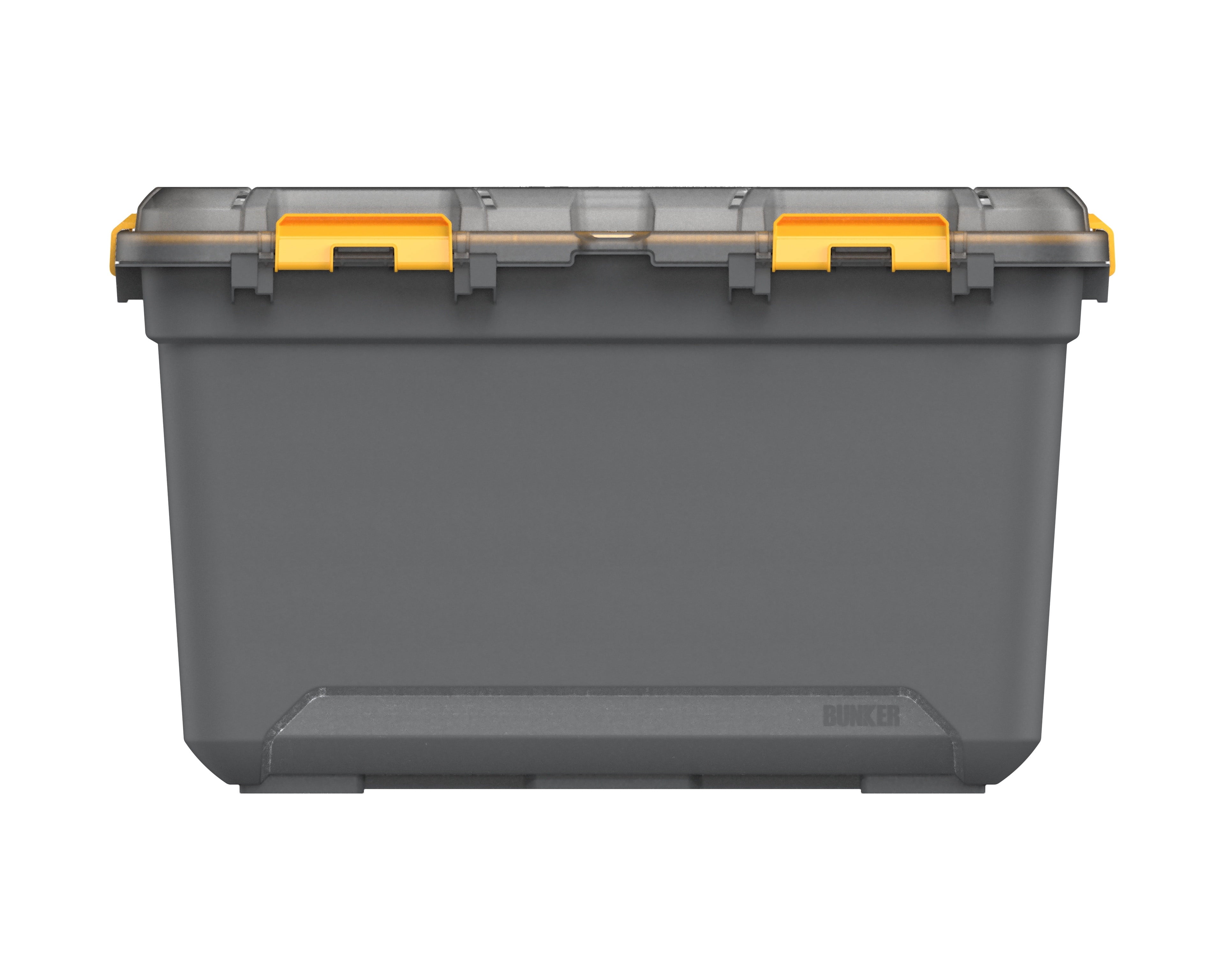 19.8 Gallon Large Gasket Tote, IP68 Waterproof Plastic Storage Bin with Lid, Gasket Seal and Durable Latches, Gray