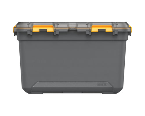 19.8 Gallon Large Gasket Tote, IP68 Waterproof Plastic Storage Bin with Lid, Gasket Seal and Durable Latches, Gray